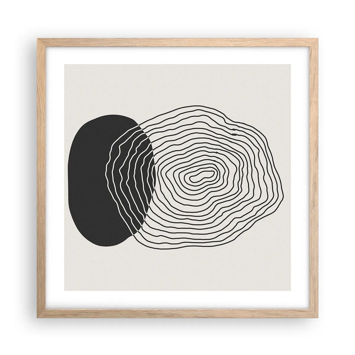 Affiche dans un chêne clair - Poster - Durabilité et oscillation - 50x50 cm