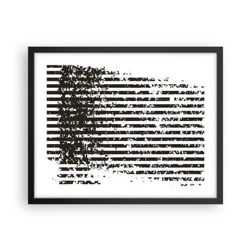 Affiche dans un cadre noir - Poster - Rythme et bruissement - 50x40 cm