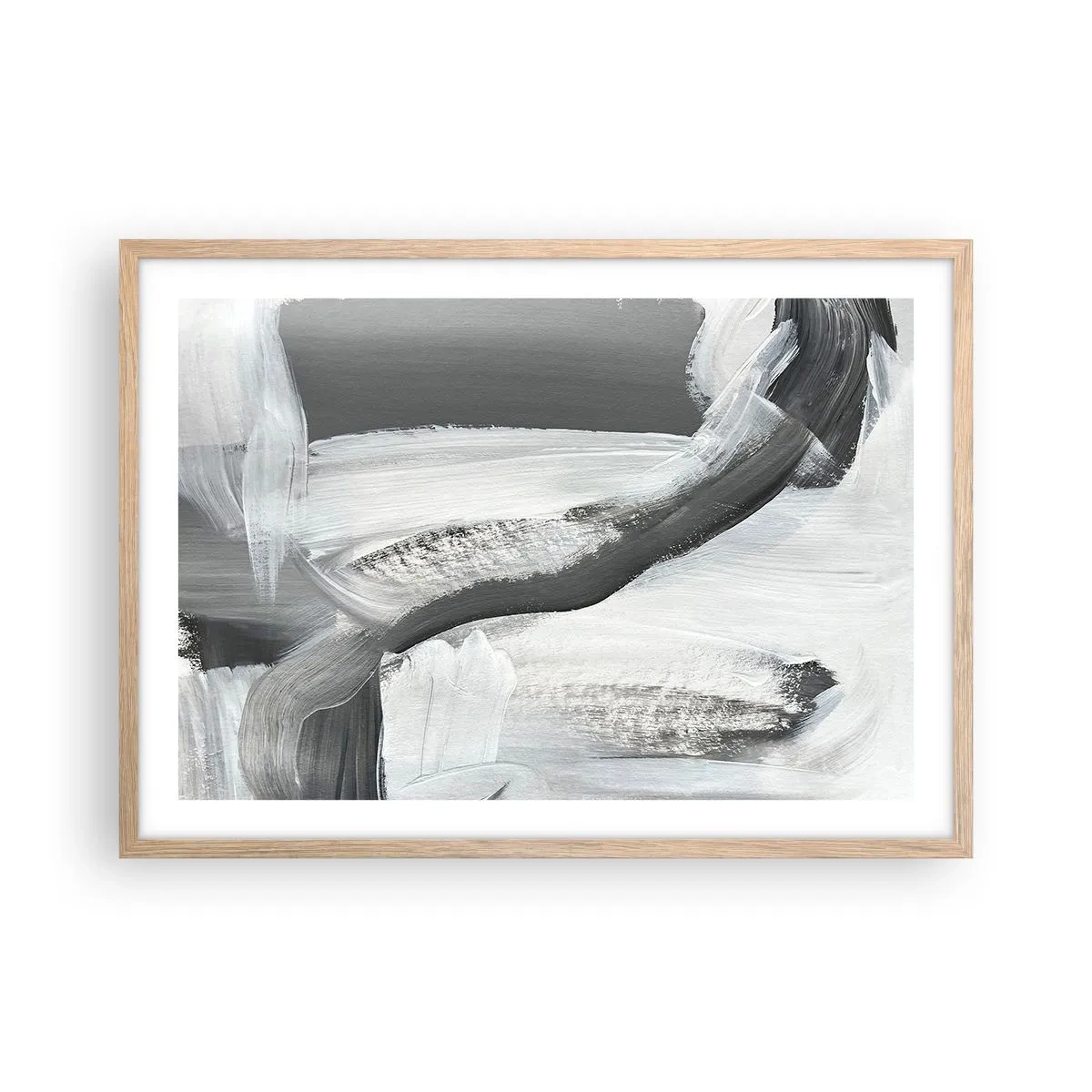 Affiche dans un chêne clair - Poster - Un geste décisif - 70x50 cm