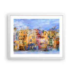 Affiche dans un cadre blanc - Poster - Nous sommes ensemble - 50x40 cm