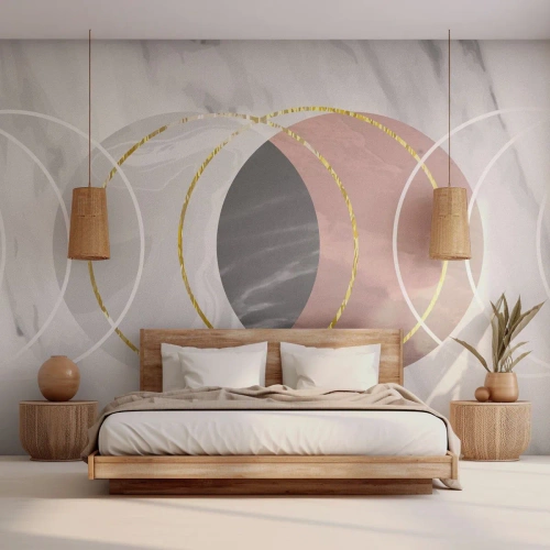 Papier Peint Photo Premium Sand - Musique des sphères - Abstraction, Morceau, Les quartiers - 200x140 cm