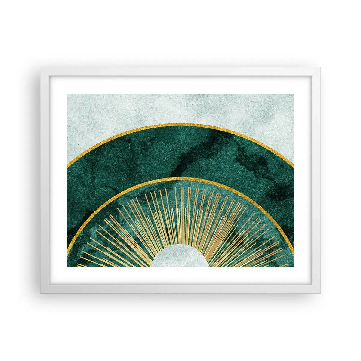 Affiche dans un cadre blanc - Poster - Un autre système solaire - 50x40 cm