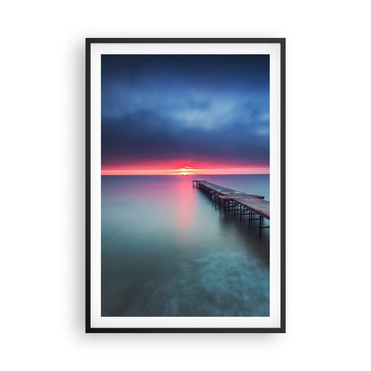 Affiche dans un cadre noir - Poster - Entre le ciel et la terre - 61x91 cm