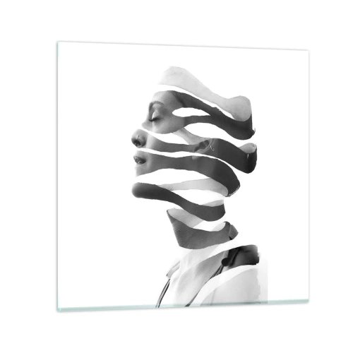 Impression sur verre - Image sur verre - Portrait surréaliste - 50x50 cm