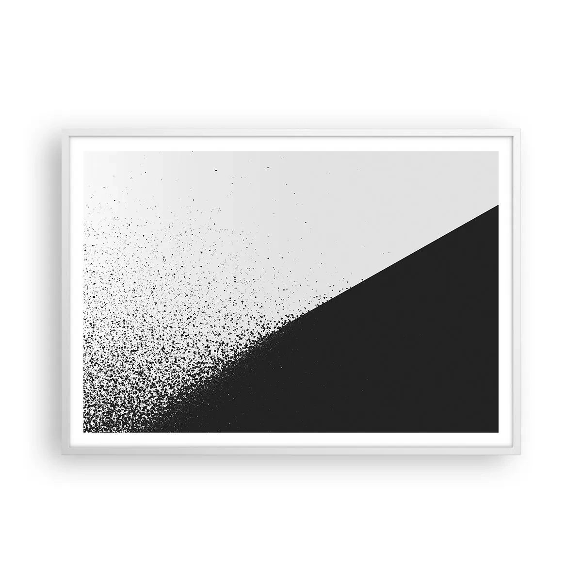 Affiche dans un cadre blanc - Poster - De plus en plus vite, de plus en plus - 100x70 cm