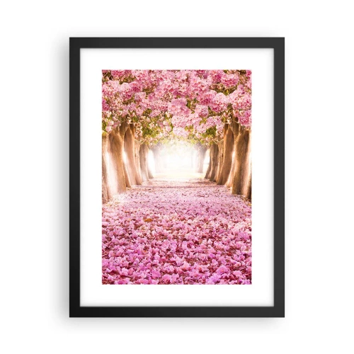 Affiche dans un cadre noir - Poster - La route du paradis - 30x40 cm