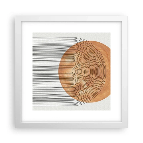 Affiche dans un cadre blanc - Poster - Composition solaire - 30x30 cm