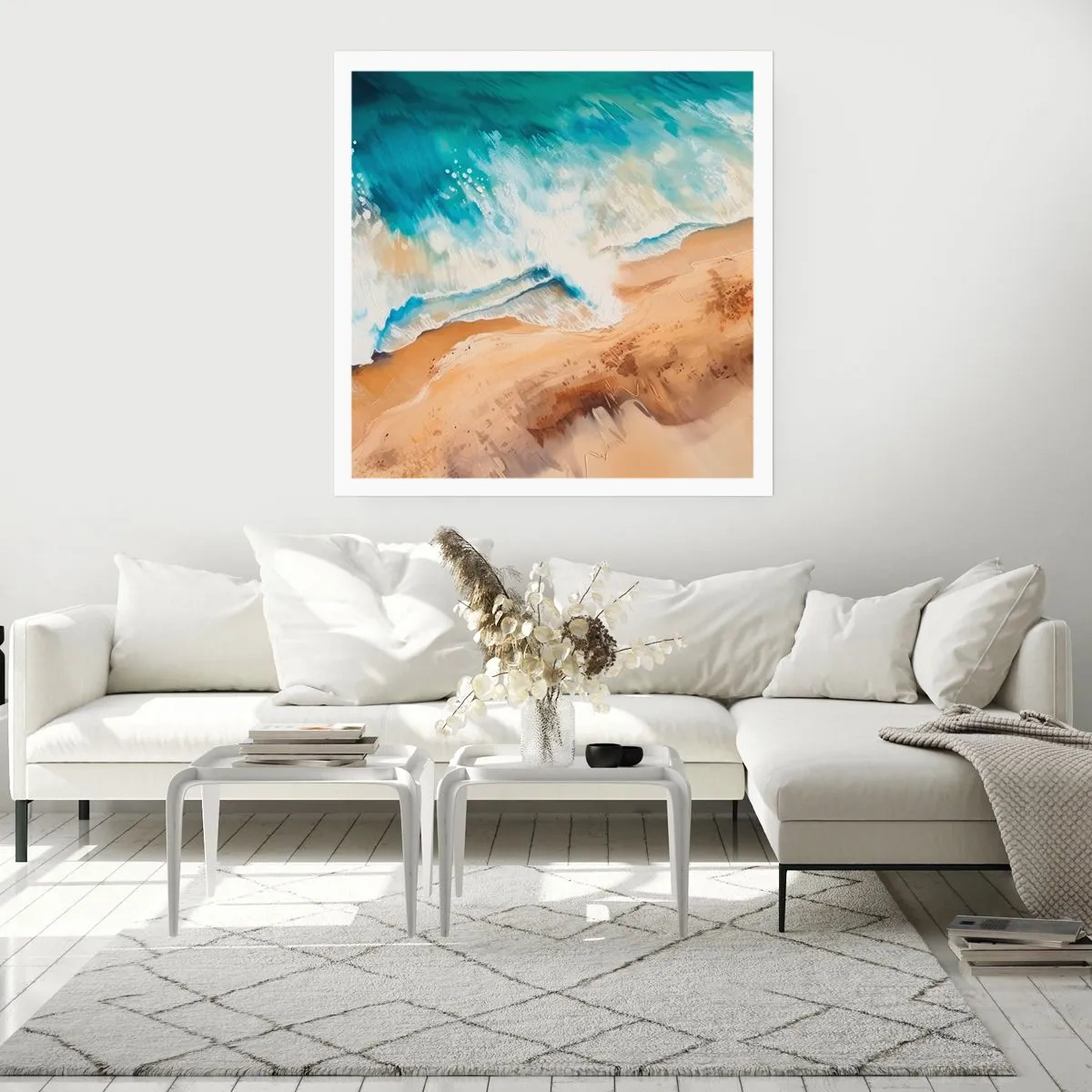 Affiche - Poster - La vague qui revient - 60x60 cm