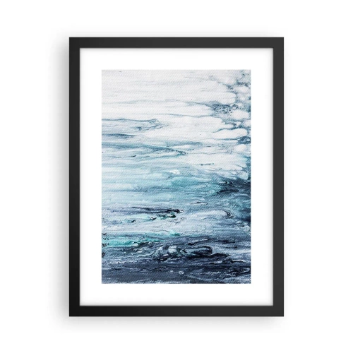 Affiche dans un cadre noir - Poster - Une glace bleue - 30x40 cm