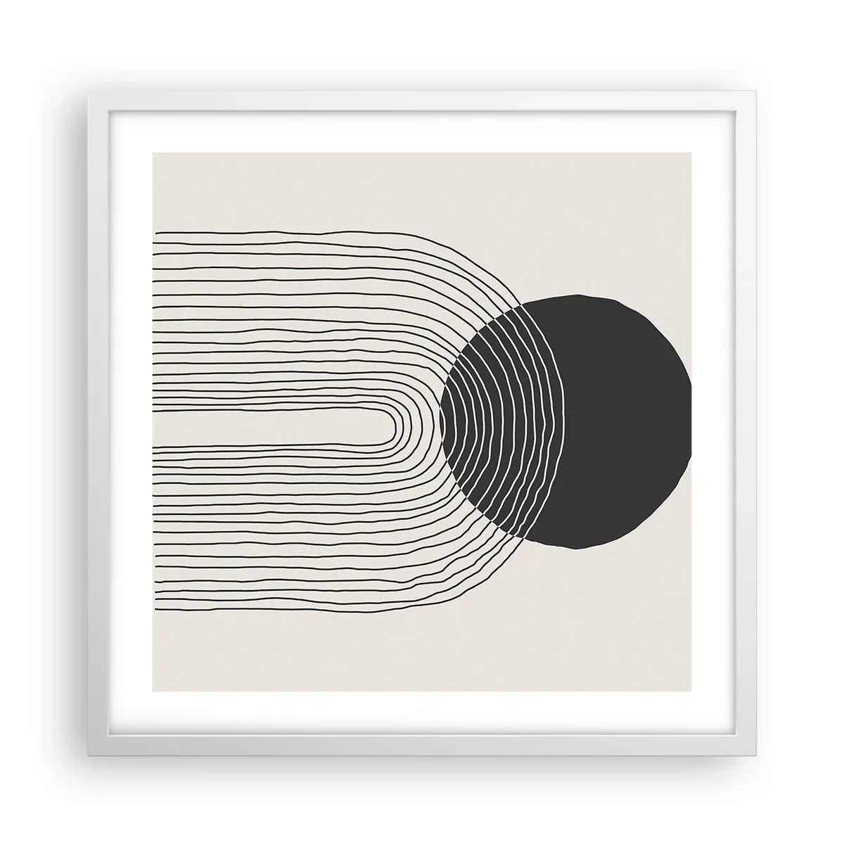 Affiche dans un cadre blanc - Poster - Tremblement et confiance - 50x50 cm