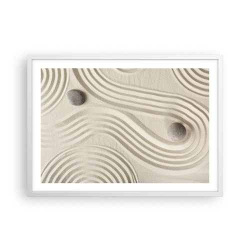 Affiche dans un cadre blanc - Poster - Touche de chaleur - 70x50 cm