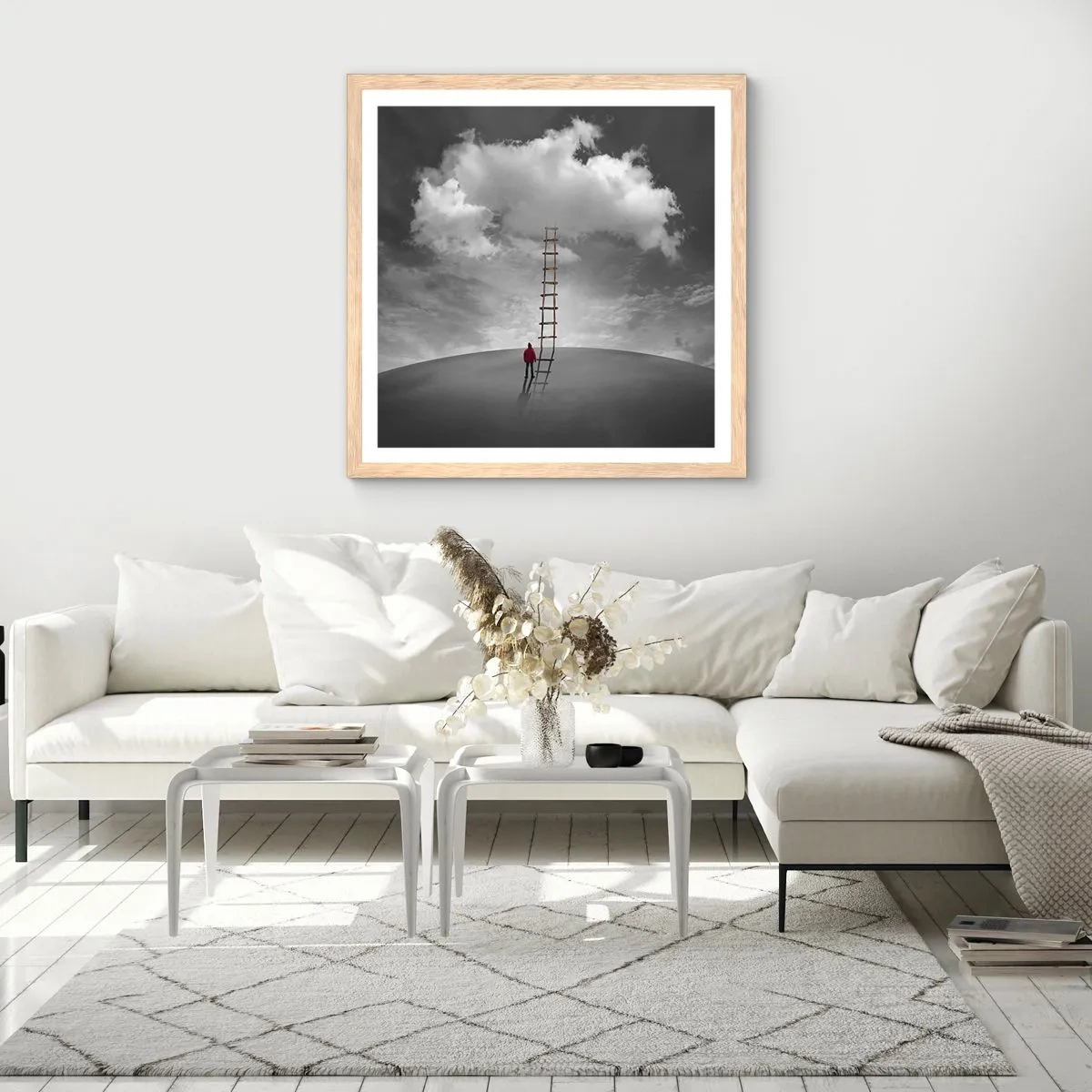 Affiche dans un chêne clair - Poster - Tout est possible - 30x30 cm