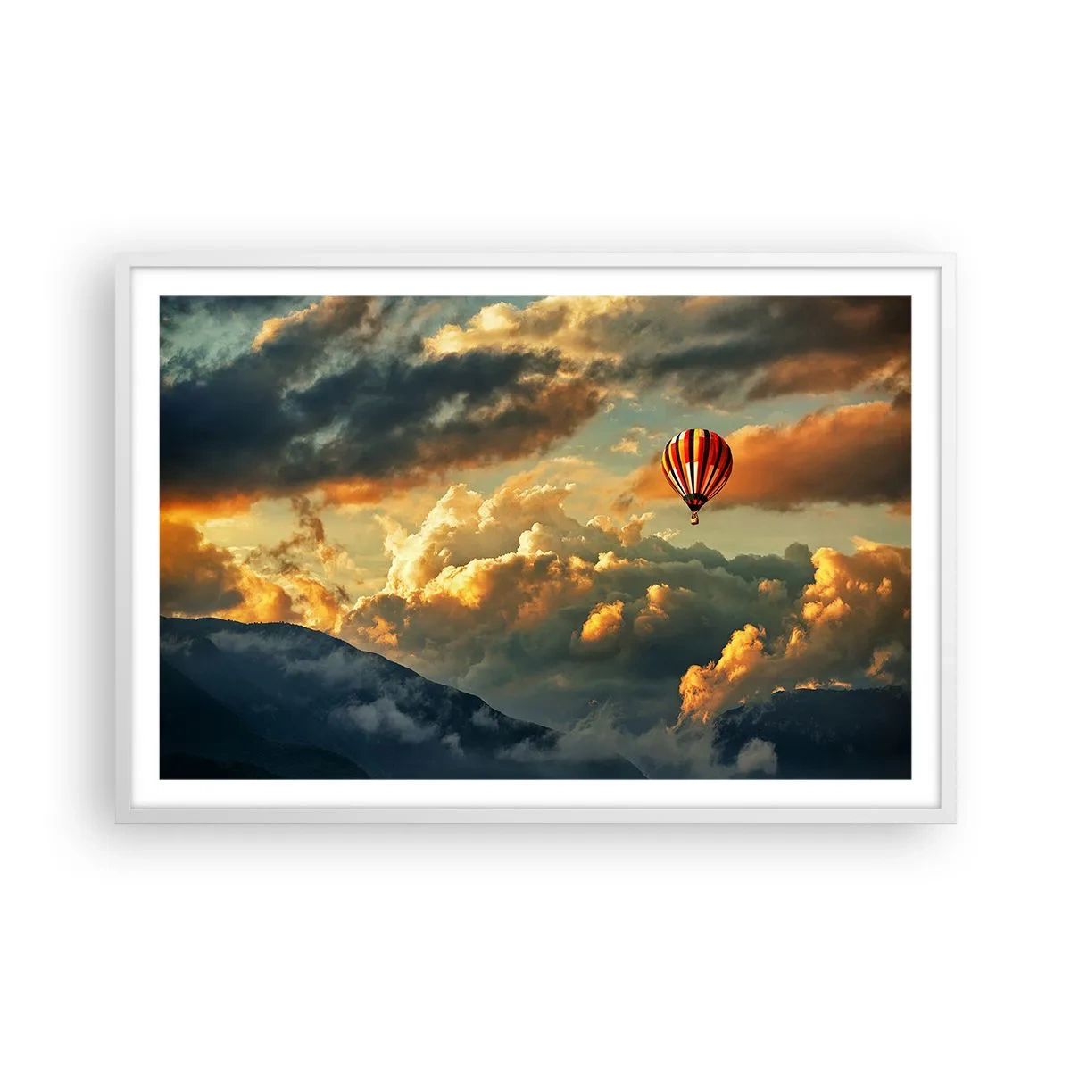 Affiche dans un cadre blanc - Poster - Je vole parce que je veux - 91x61 cm