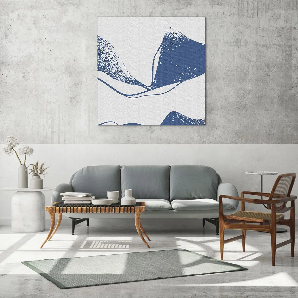 Impression sur verre - Image sur verre - Abstraction ailée - 60x60 cm