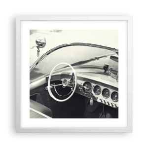 Affiche dans un cadre blanc - Poster - Temps pour riche - 40x40 cm