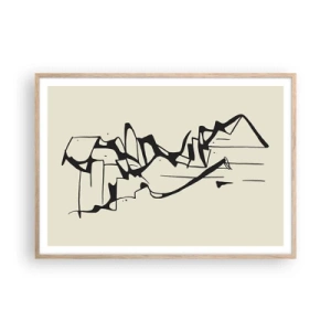 Affiche dans un chêne clair - Poster - Peut-être un paysage - 100x70 cm