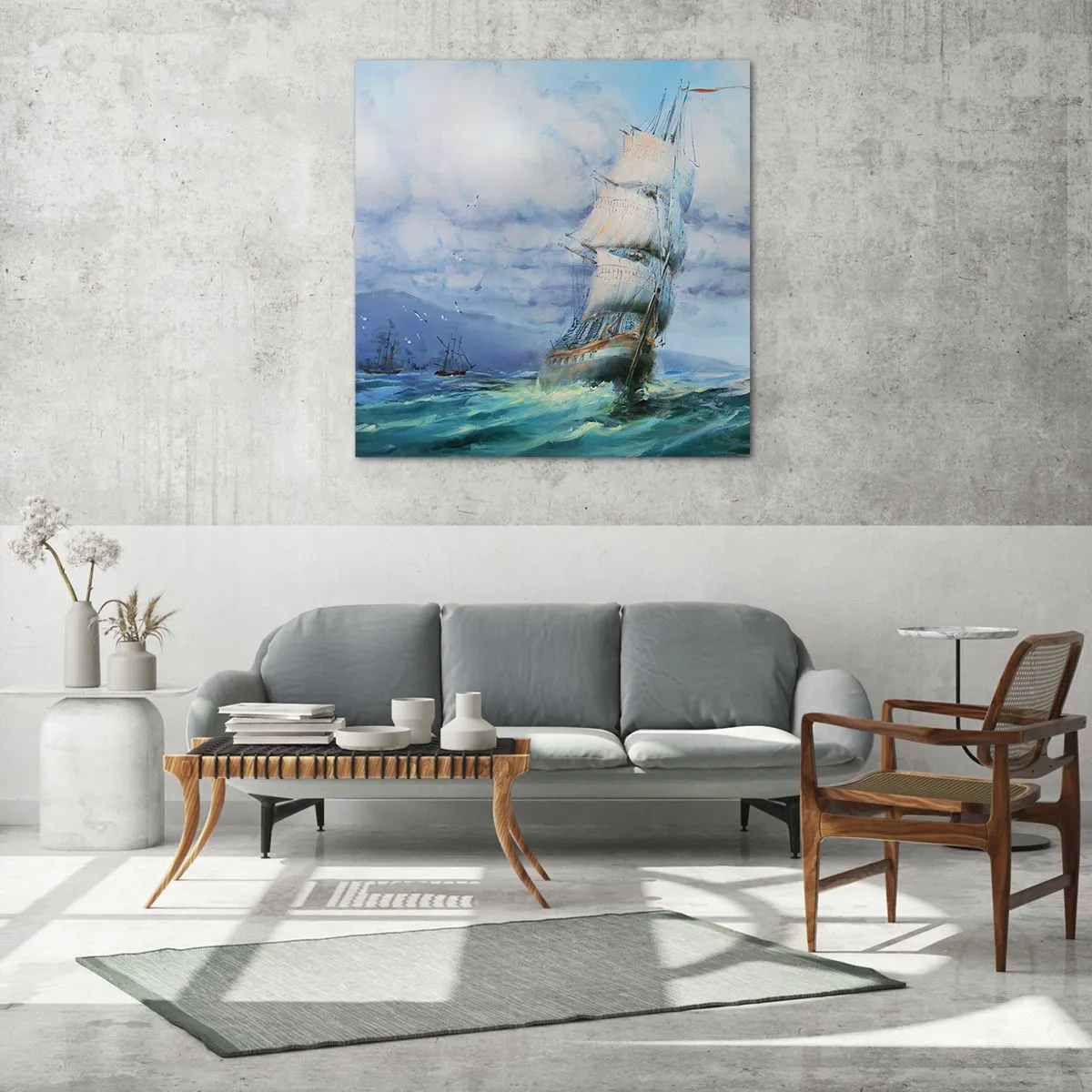 Impression sur verre - Image sur verre - Vents favorables - 70x70 cm