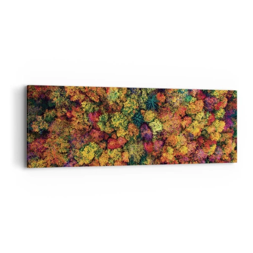 Impression sur toile - Image sur toile - Bouquet d'arbres automnal - 90x30 cm