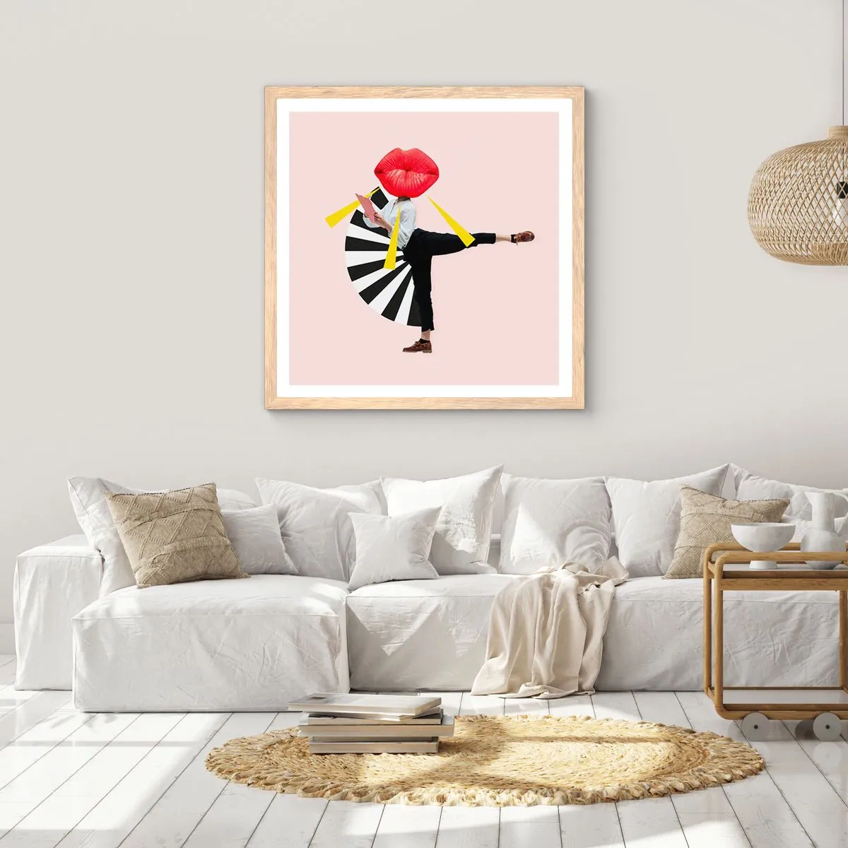 Affiche dans un chêne clair - Poster - Pop-art surréaliste - 40x40 cm