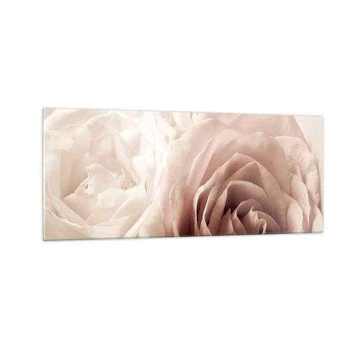 Impression sur verre - Image sur verre - Au coeur d'ue la rose - 100x40 cm