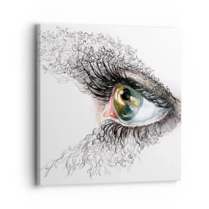 Impression sur toile - Image sur toile - Regarde droit dans l'âme - 30x30 cm