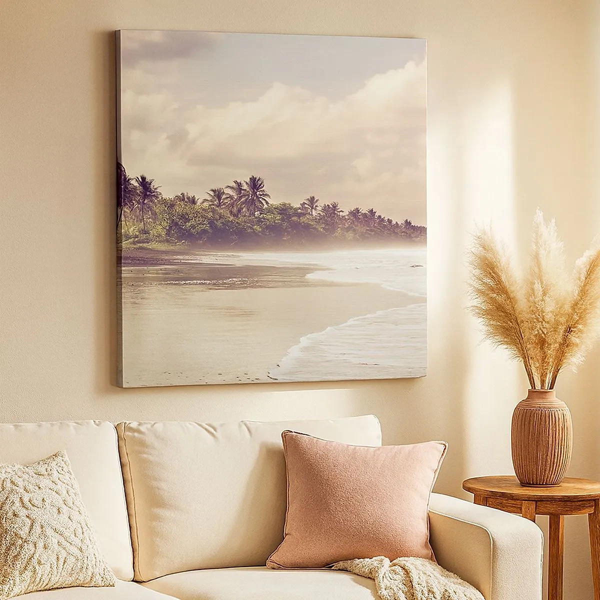 Impression sur toile - Image sur toile - La caresse des vagues - 30x30 cm