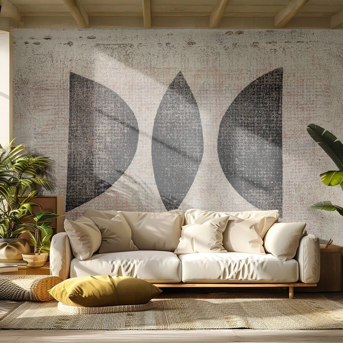 Papier Peint Autocollant Deluxe Sticker - Abstraction ethnique - Abstraction, Morceau, Art moderne - 450x315 cm