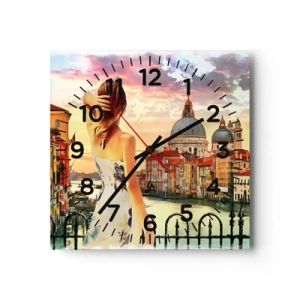 Horloge murale - Pendule murale - Pour une aventure c'est uniquement dans ... - 40x40 cm