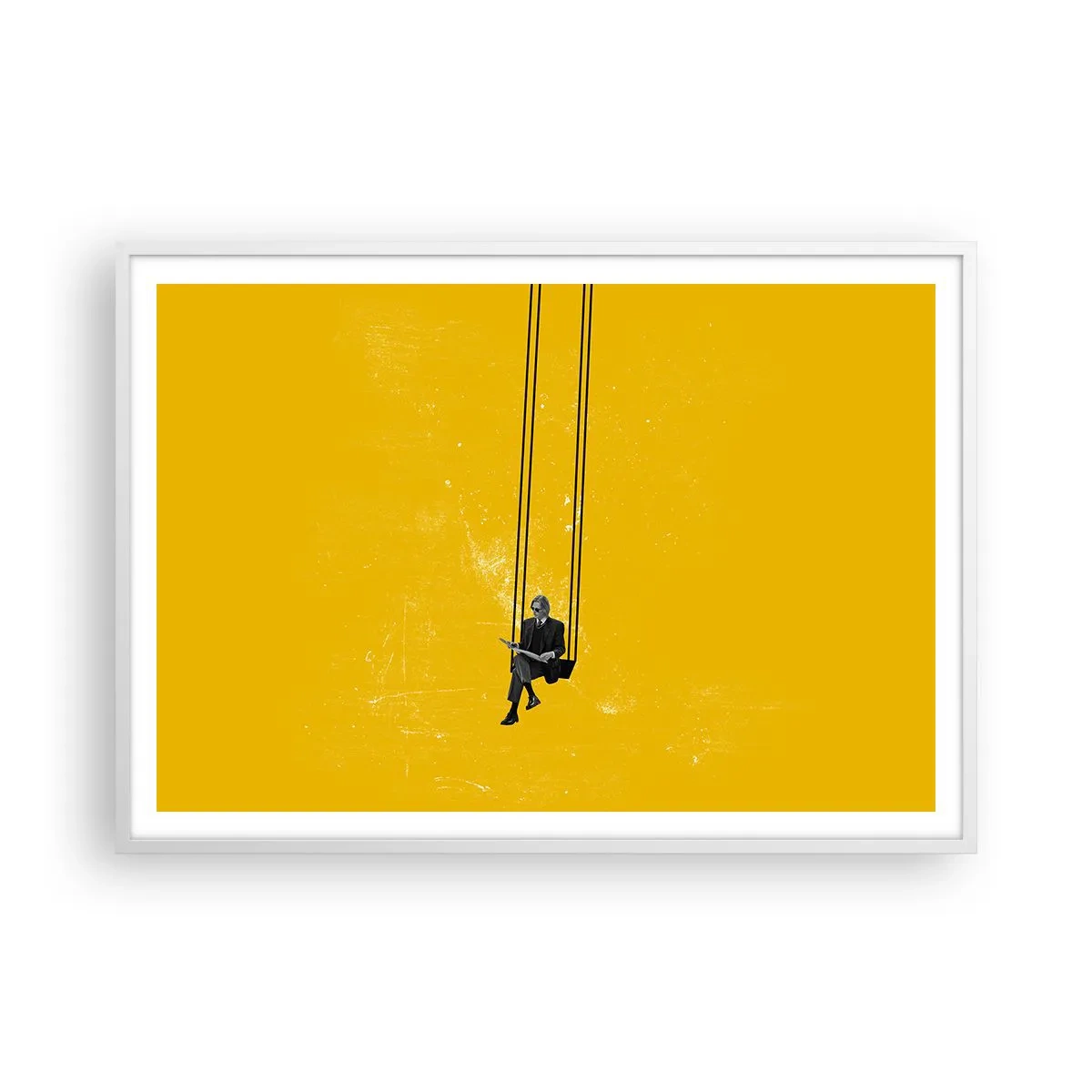 Affiche dans un cadre blanc - Poster - Un jour comme tous les jours - 100x70 cm