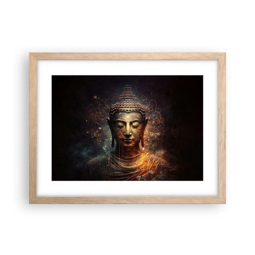 Affiche dans un chêne clair - Poster - Équilibre spirituel - 40x30 cm