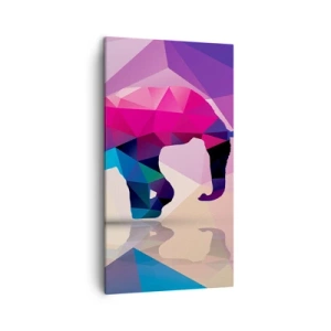 Impression sur toile - Image sur toile - Dinosaure en cristal - 45x80 cm