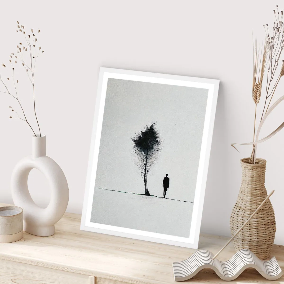 Affiche dans un cadre blanc - Poster - Nous errons tous - 30x40 cm