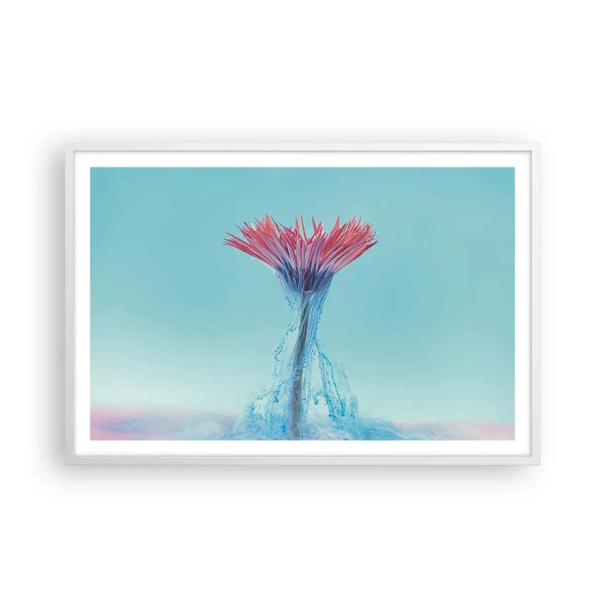 Affiche dans un cadre blanc - Poster - Dans une étreinte vivifiante - 91x61 cm