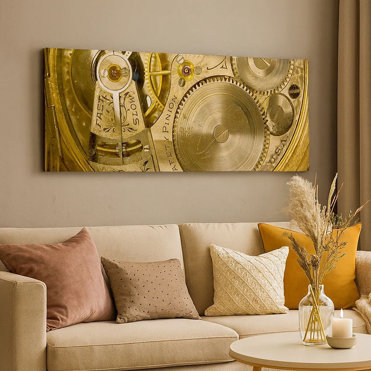 Impression sur toile - Image sur toile - Marcher avec son temps - 100x40 cm