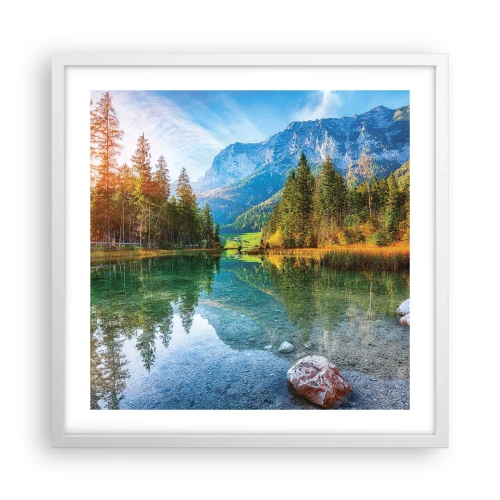 Affiche dans un cadre blanc - Poster - Douceur automnale - 50x50 cm