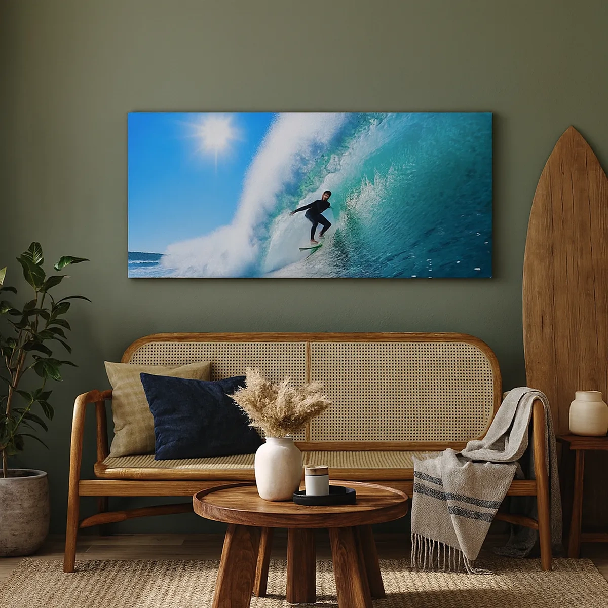 Impression sur toile - Image sur toile - A travers le grand ciel bleu - 30x30 cm