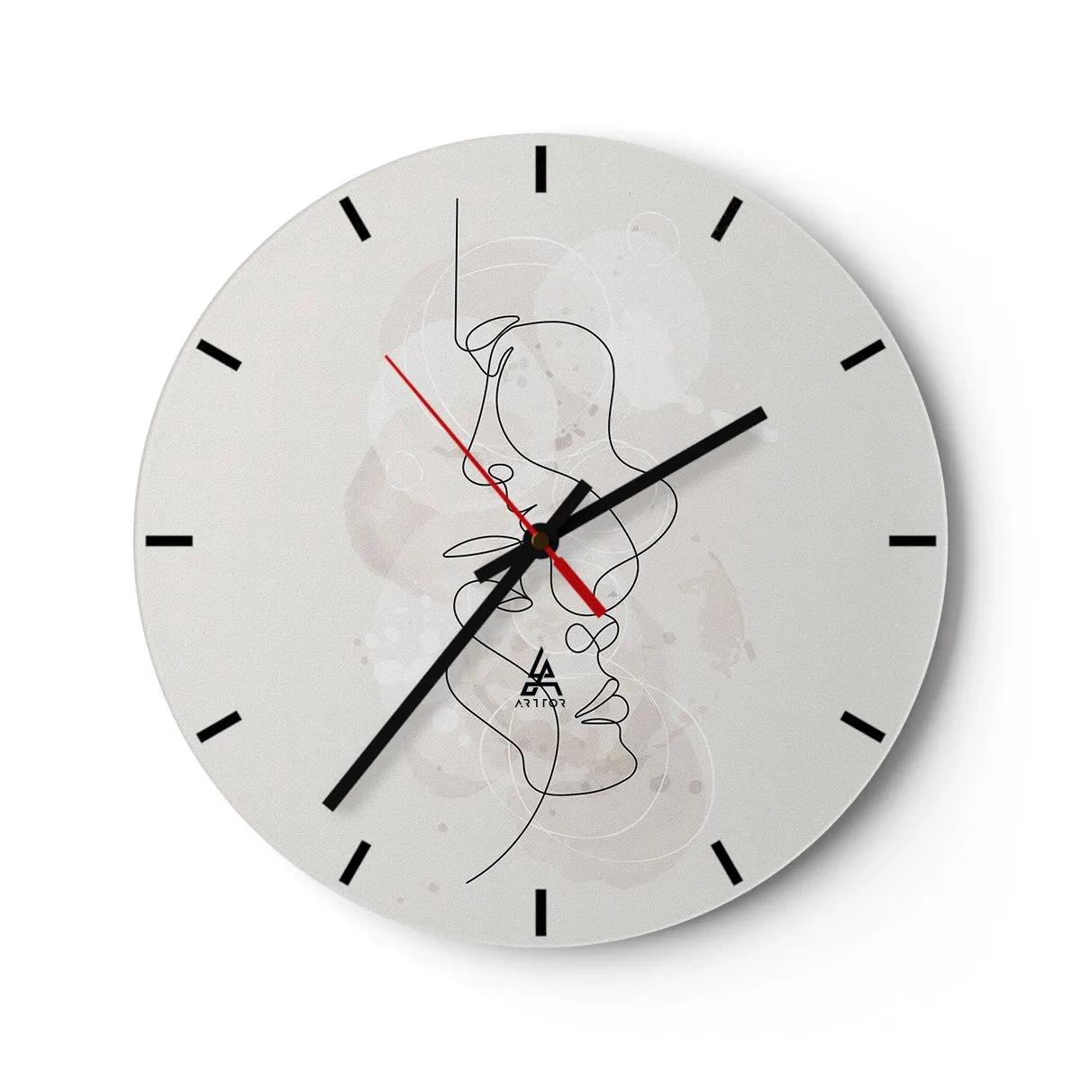 Horloge murale - Pendule murale - Emmêlé dans une étreinte - 40x40 cm