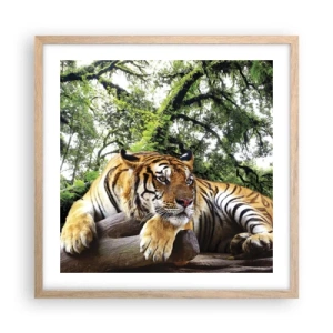 Affiche dans un chêne clair - Poster - Cordialement - 50x50 cm