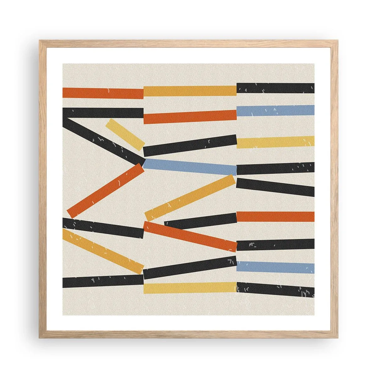 Affiche dans un chêne clair - Poster - Composition de niveaux - 60x60 cm