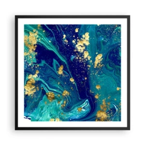 Affiche dans un cadre noir - Poster - Les pétales du soleil - 60x60 cm