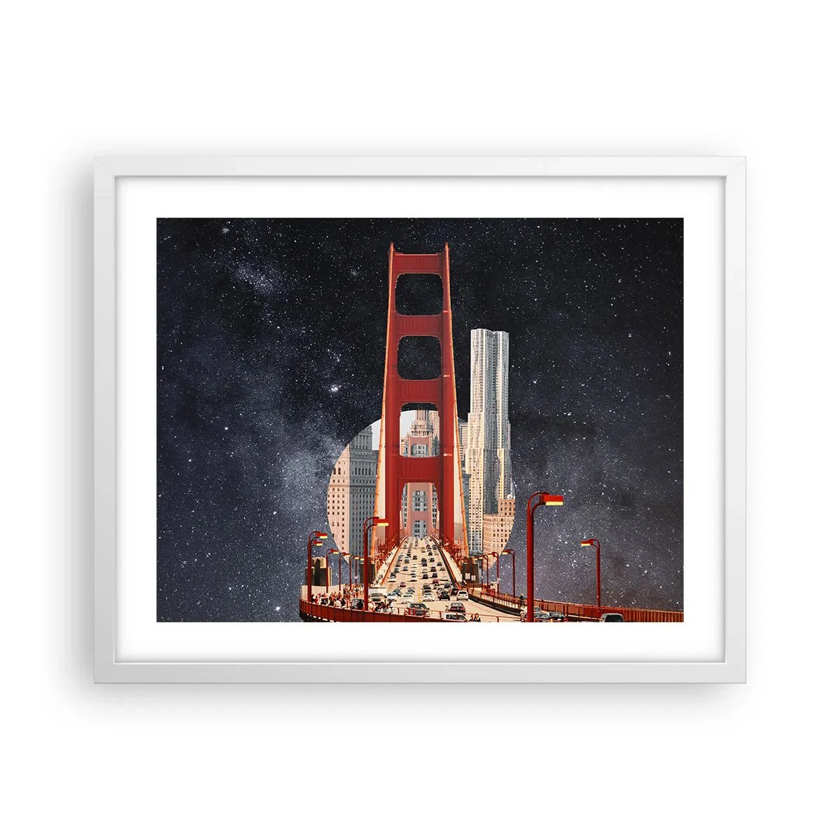 Affiche dans un cadre blanc - Poster - Toujours au centre - 50x40 cm