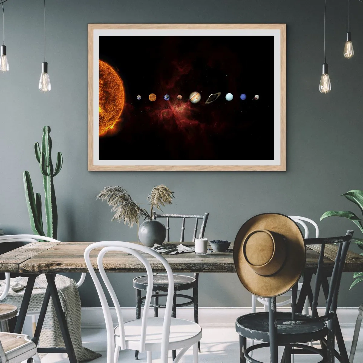 Affiche dans un chêne clair - Poster - Notre quartier - 91x61 cm