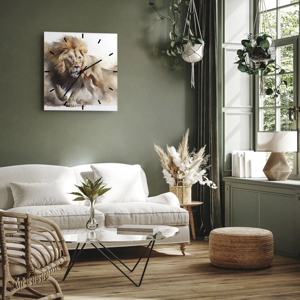 Horloge murale - Pendule murale - Le roi bougea - 40x40 cm