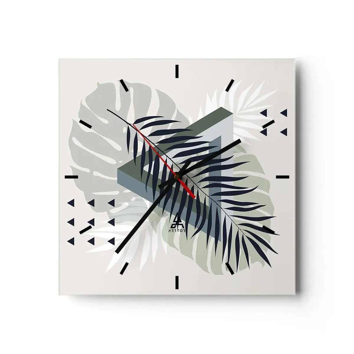 Horloge murale - Pendule murale - Nature et géométrie - deux odres? - 40x40 cm