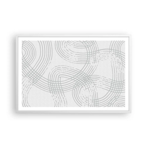 Affiche dans un cadre blanc - Poster - Il n'y a pas de chemin droit - 91x61 cm