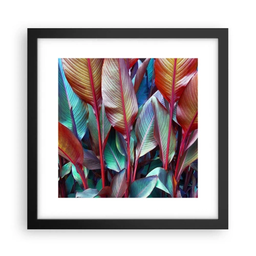 Affiche dans un cadre noir - Poster - Un fourré coloré - 30x30 cm