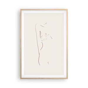 Affiche dans un chêne clair - Poster - La forme du désir - 61x91 cm