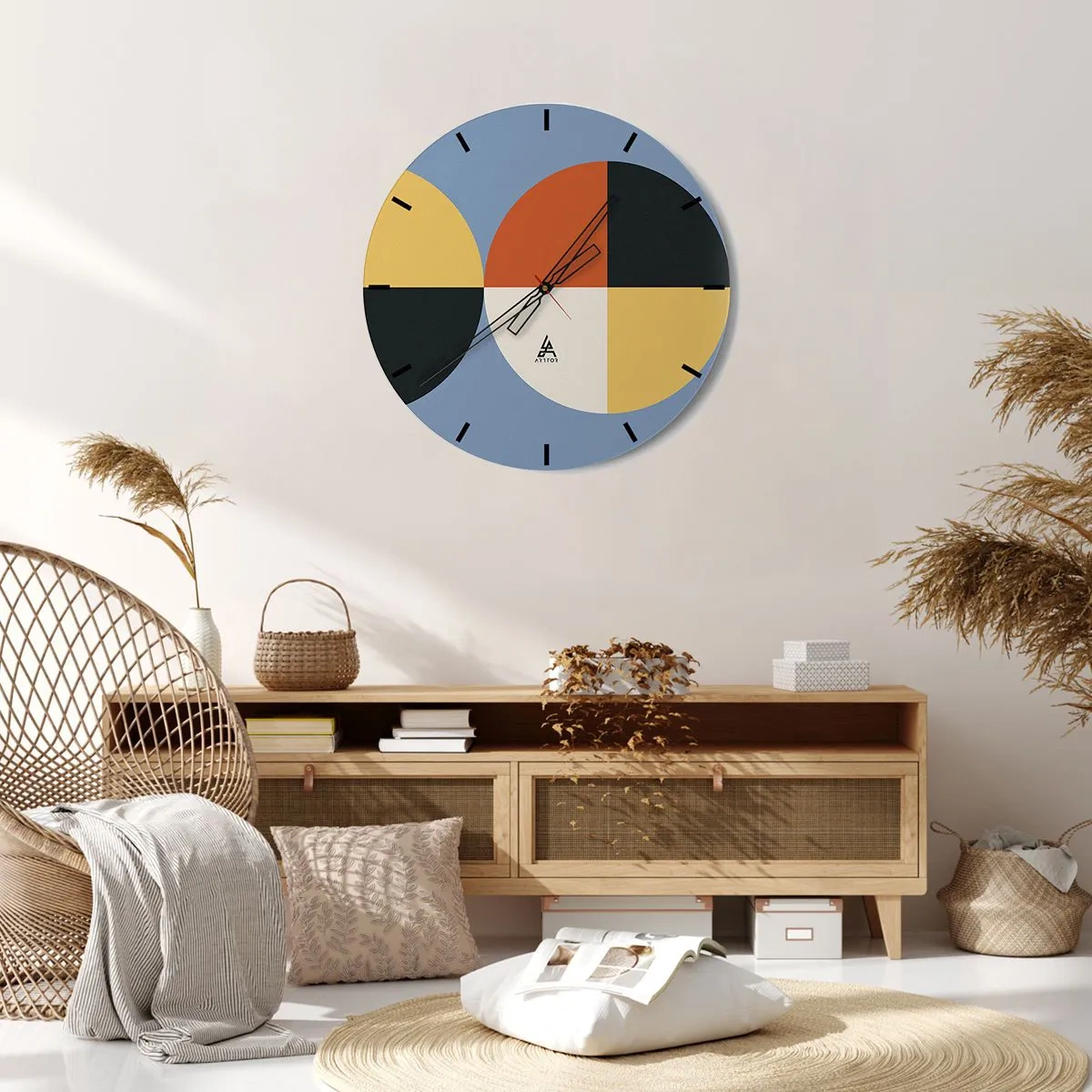 Horloge murale - Pendule murale - Regarde et compte - 30x30 cm