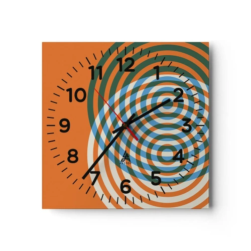 Horloge murale - Pendule murale - Variation circulaire abstraite - 40x40 cm