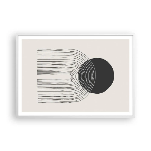 Affiche dans un cadre blanc - Poster - Tremblement et confiance - 100x70 cm